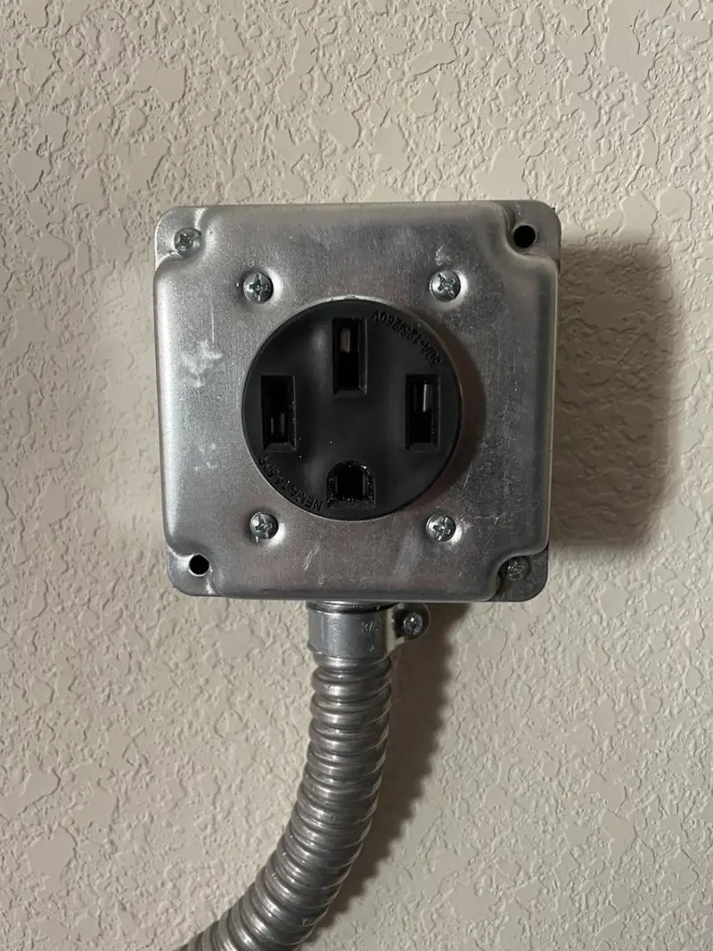 NEMA 14-50 outlet installed for Smart Home Electrical in Georgetown